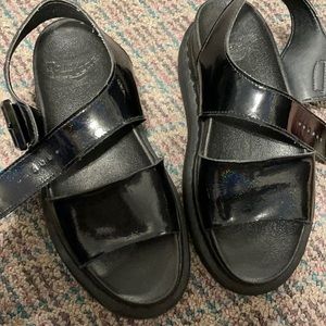 Holographic dr marten sandals